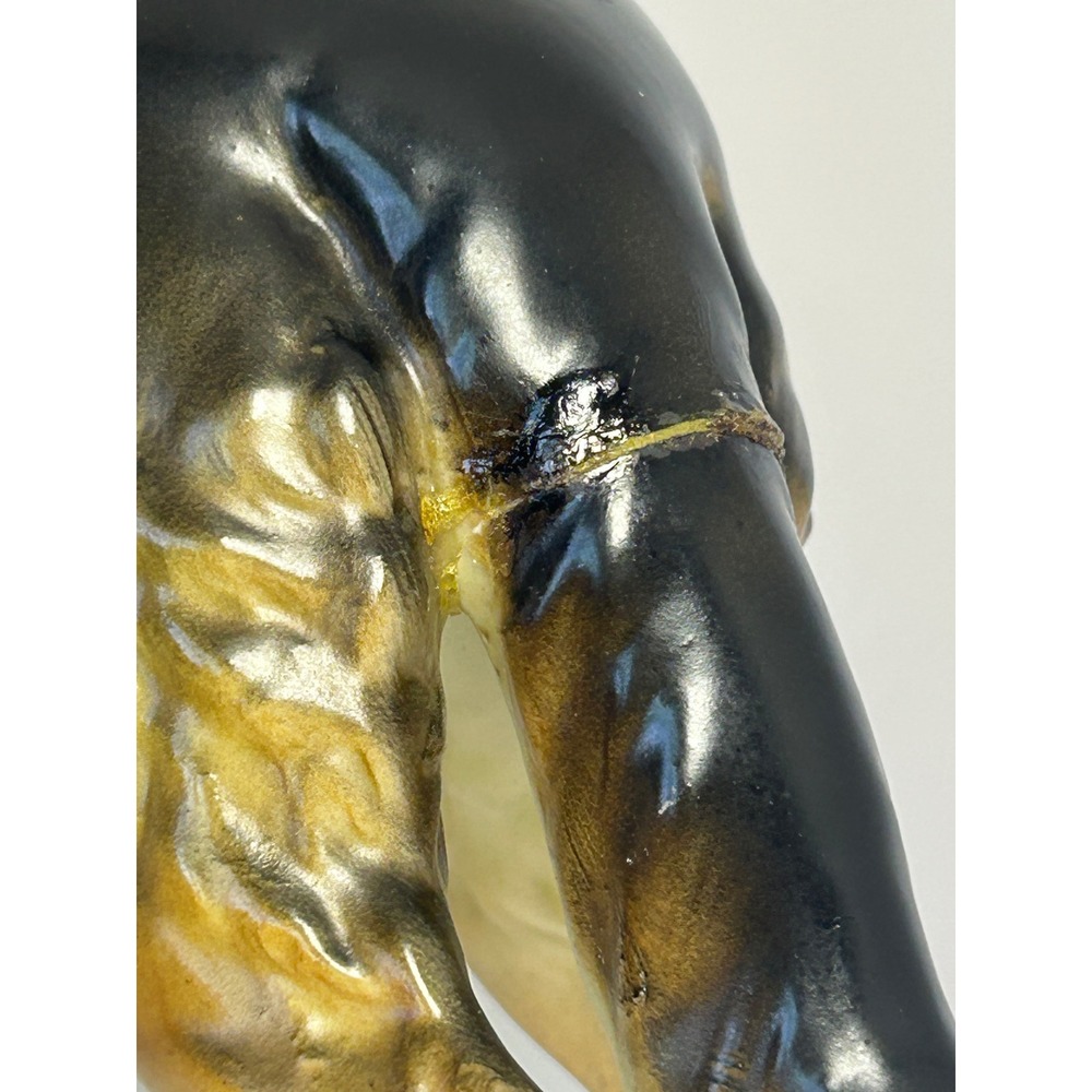 Vintage Ceramic German Shepherd Dog Figurine Made in Japan Hand Painted Repaired - Picture 13 of 16